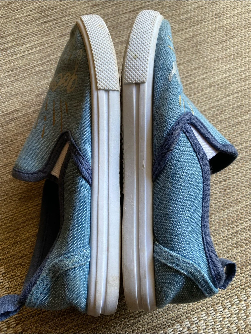 Children's size 10 'Good Vibes' Slip-On Canvas Shoes - Blue